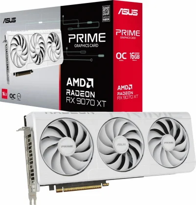 Vaizdo plokštė Asus Radeon RX 9070 XT Prime White OC 16GB GDDR6 256bit