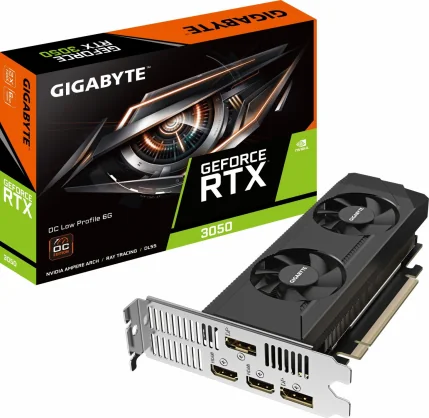 Vaizdo plokštė Gigabyte GeForce RTX 3050 OC LP 6GB GDDR6 96bit