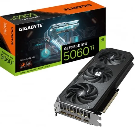 Vaizdo plokštė Gigabyte GeForce RTX 5060 Ti GAMING OC 8G GDDR7 128bit