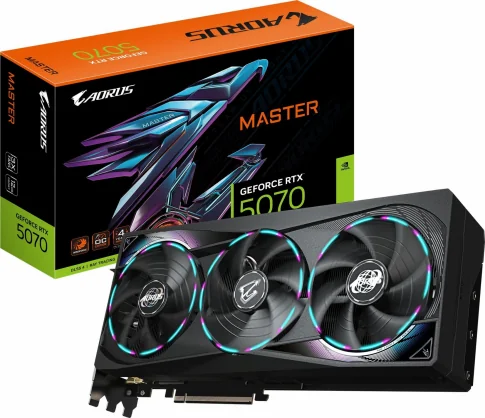 Vaizdo plokštė Gigabyte GeForce RTX 5070 AORUS Master 12GB GDDR7 192bit
