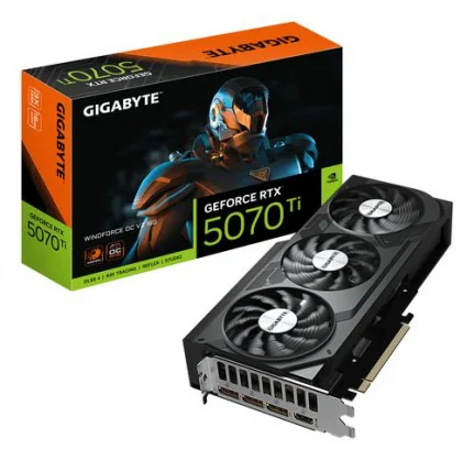 Vaizdo plokštė Gigabyte GeForce RTX 5070 Ti WINDFORCE OC V2 16G GDDR7 256Bit