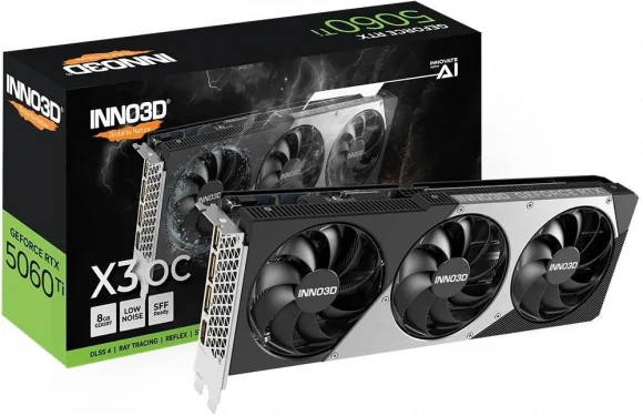 Vaizdo plokštė Inno3D GeForce RTX 5060 Ti X3 OC 8Gb GDDR7 128bit
