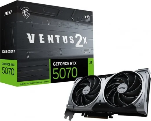 Vaizdo plokštė MSI GeForce RTX 5070 Ventus 2X OC 12GB GDDR7 192bit