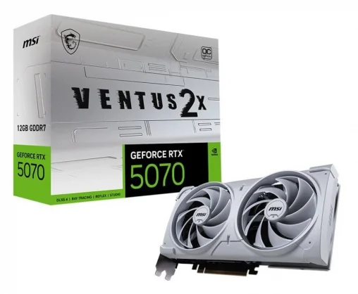 Vaizdo plokštė MSI GeForce RTX 5070 Ventus 2X OC White 12GB GDDR7 192bit