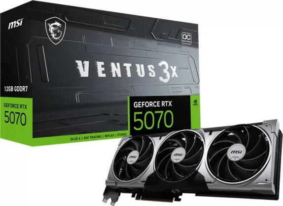 Vaizdo plokštė MSI GeForce RTX 5070 Ventus 3X OC 12GB GDDR7 192bit