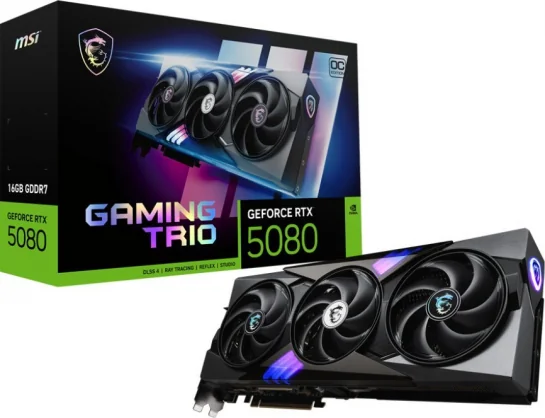 Vaizdo plokštė MSI GeForce RTX 5080 Gaming Trio OC 16GB GDDR7 256bit