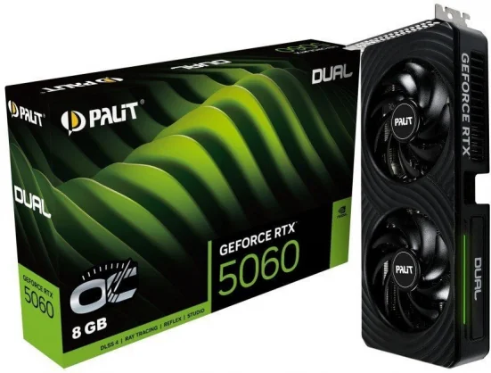 Vaizdo plokštė Palit GeForce RTX 5060 Dual OC 8GB GDDR7 DLSS4 128bit