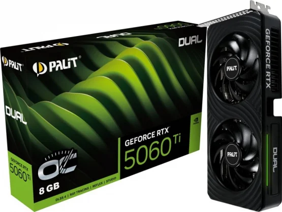 Vaizdo plokštė Palit GeForce RTX 5060 Ti Dual OC 8GB GDDR7 DLSS4 128bit