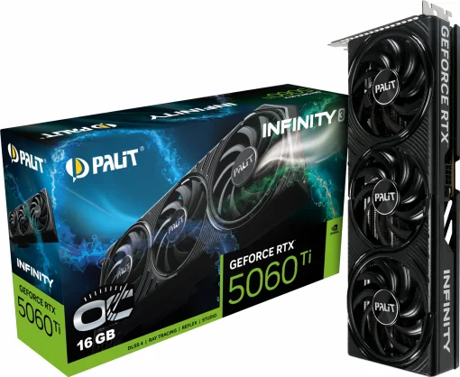 Vaizdo plokštė Palit GeForce RTX 5060 Ti Infinity 3 OC 16GB GDDR7 DLSS4 128bit