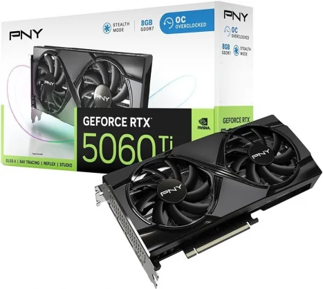 Vaizdo plokštė PNY GeForce RTX 5060 Ti VERTO OC 8 GB GDDR7 DLSS4 128bit