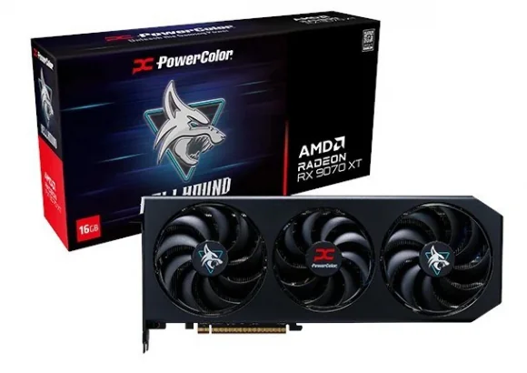 Vaizdo plokštė PowerColor Radeon RX 9070 XT Hellhound OC 16GB GDDR6 256bit