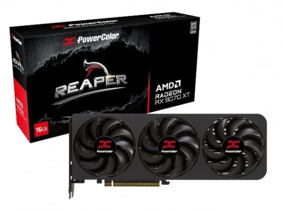 Vaizdo plokštė PowerColor Radeon RX 9070 XT Reaper 16GB GDDR6 256bit