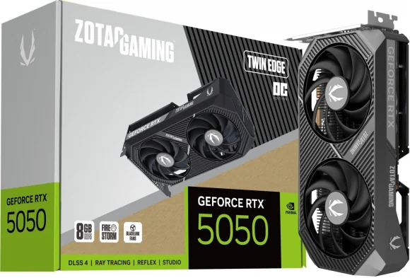 Vaizdo plokštė ZOTAC GeForce RTX 5050 Twin Edge OC 8 GB GDDR6 128bit