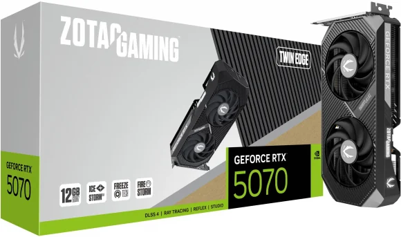 Vaizdo plokštė ZOTAC GeForce RTX 5070 TWIN EDGE 12GB GDDR7 192bit