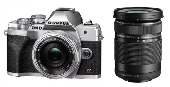 Veidrodinis fotoaparatas Olympus OM-D E-M10 Mark IV + ED 14-42mm EZ Pancake+ED 40-150mm F4-5.6 R Silver