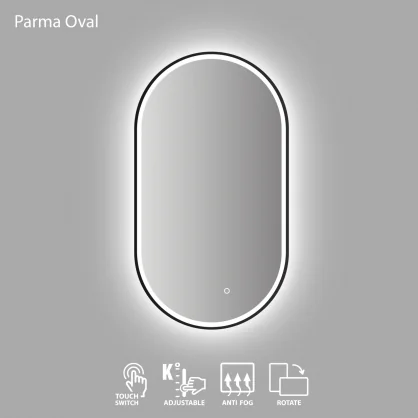 Veidrodis Vento LED Parma Oval 50X90