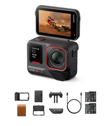Veiksmo kamera Insta360 Ace Pro 2 Flash Print Bundle Black