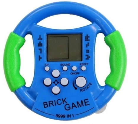 Žaidimų kompiuteris RoGer Elektroninis žaidimas Tetris vairas, mėlynas