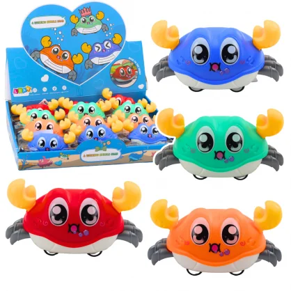 Žaislas LEAN Toys Interactive Crab With Tension Drive Riding Colorful