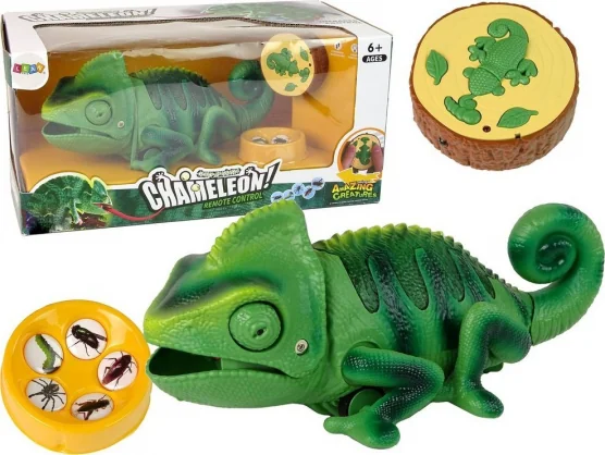 Žaislas LEAN Toys Remote Controlled Chameleon Green Light 28 cm