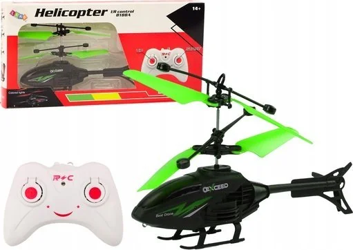 Žaislas LEAN Toys Remote Controlled RC Helicopter Gyroscope Green