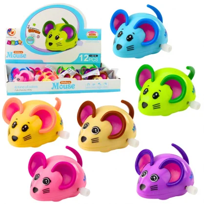Žaislas LEAN Toys Wind-up Mouse, Drives, Moves Tail, 8cm, Mix Color