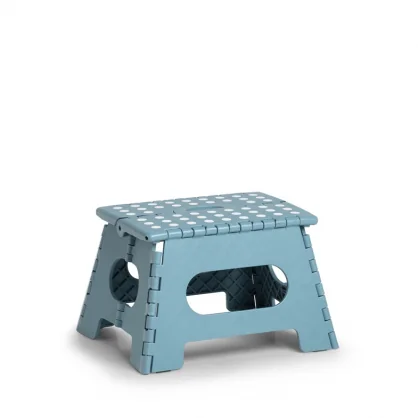 ZELLER STOOL FOLDABLE PLASTIC ICE BLUE